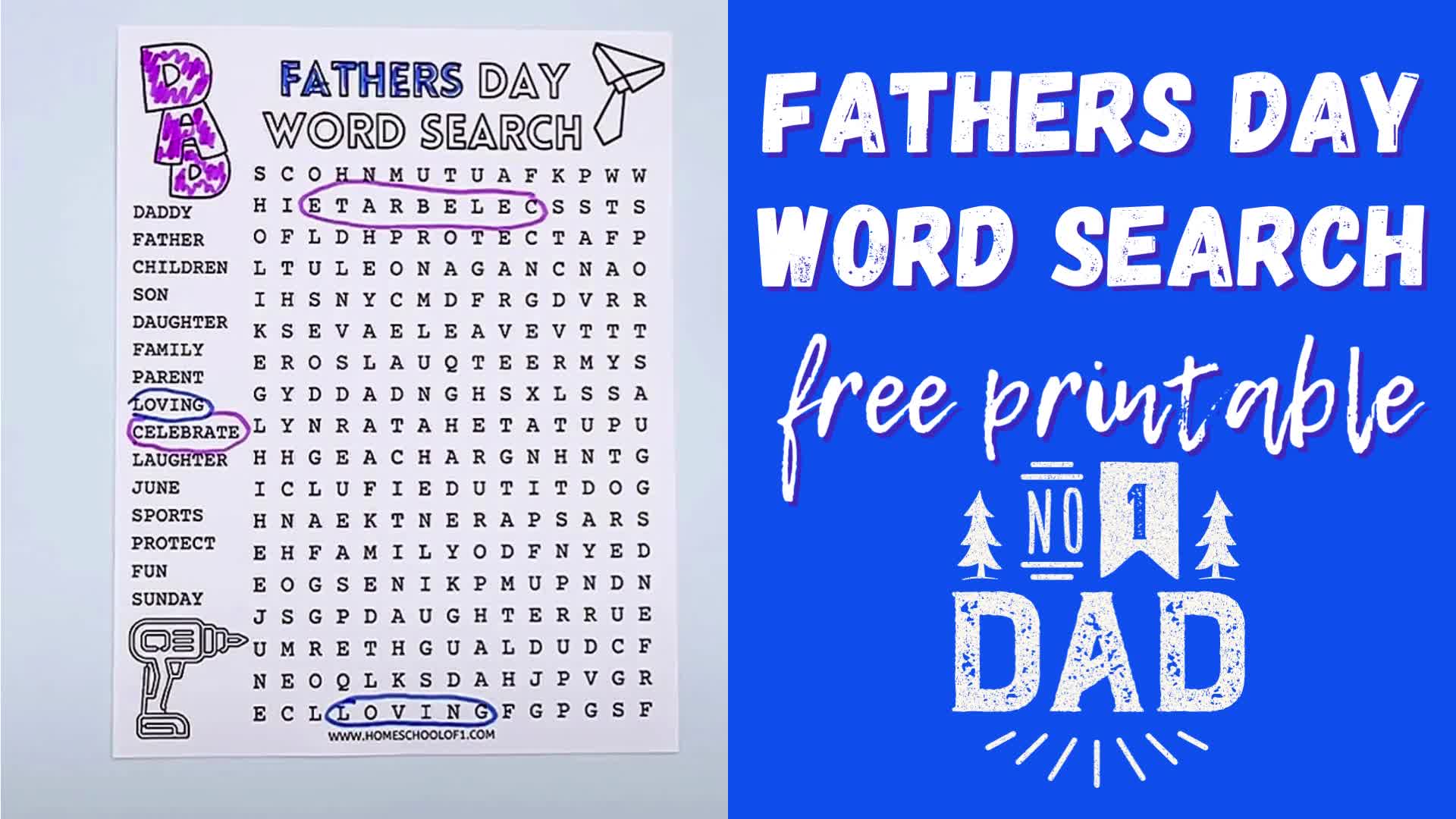 Fathers Day Word Search Printable prntbl concejomunicipaldechinu gov co
