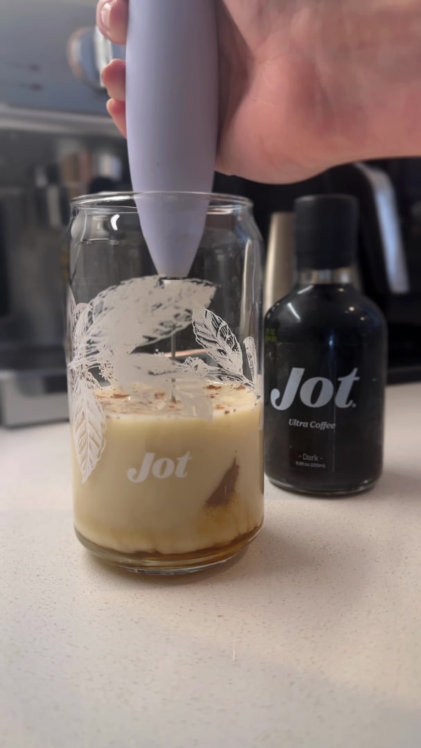 Jot Vanilla - Coffee Concentrate. 150 mg of Caffeine. One Tbsp Instantly  Creates Iced or Hot Coffee. 1 Bottle = 14 servgins. 20x Liquid Coffee.
