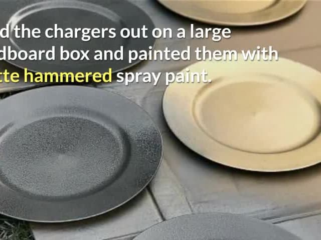 How to Paint Plastic Dollar Store Chargers - Create and Babble