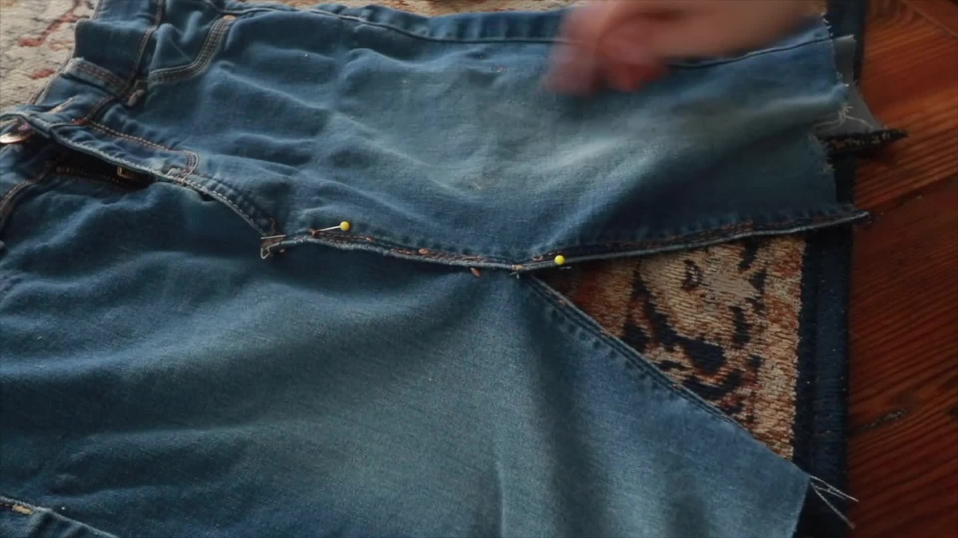 The Easiest Way to Make a Denim Skirt From Recycled Jeans