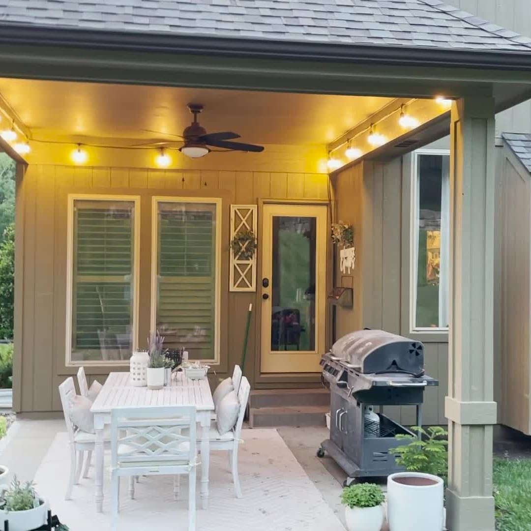 How to Hang String Lights Under Covered Patio