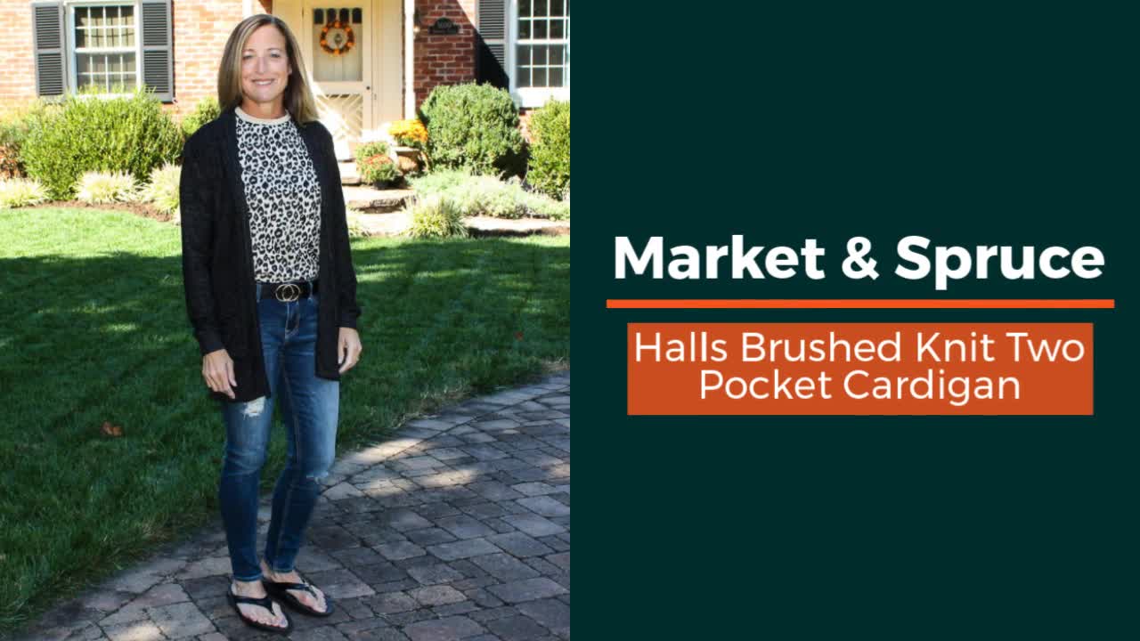 Papermoon halls brushed hotsell knit two pocket cardigan