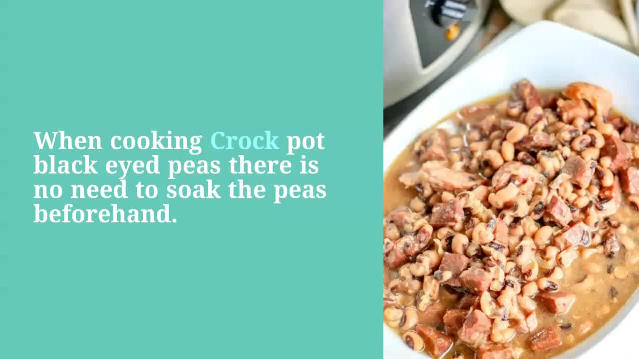 Slow-Cooker Crockpot Black Eyed Peas with Smoked Turkey (No Soak) + {VIDEO}