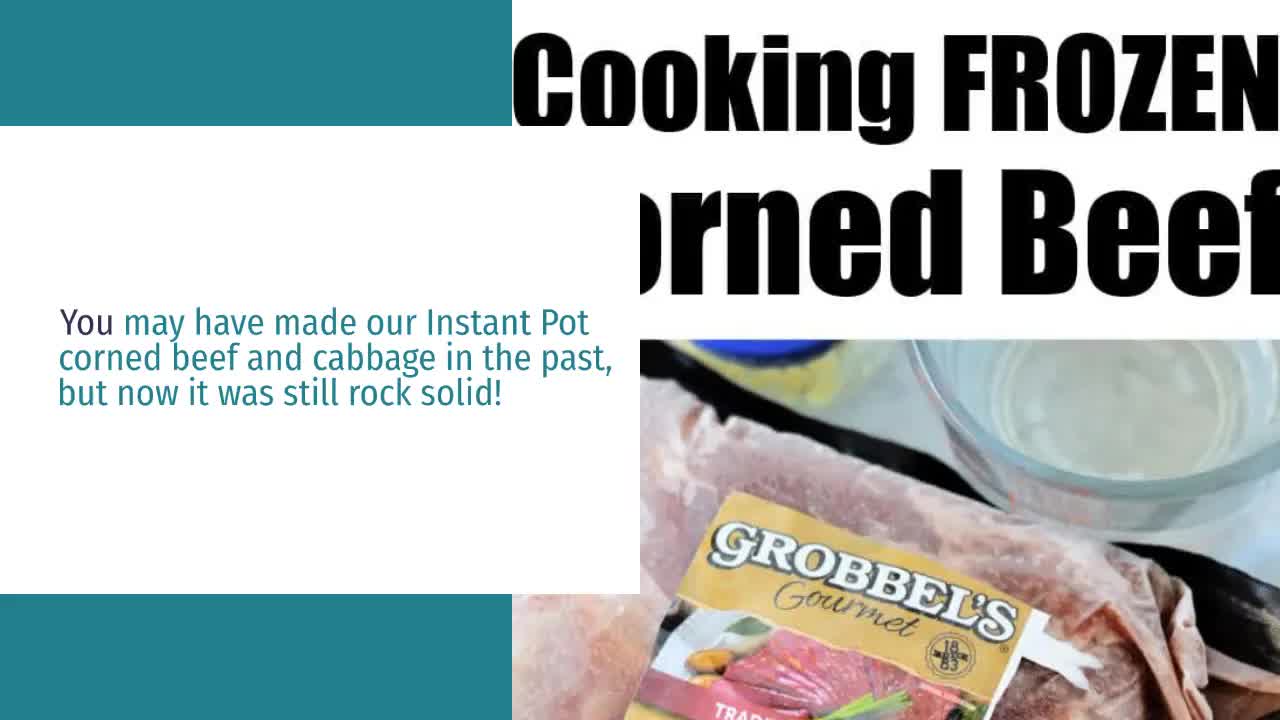 Frozen corned beef brisket instant pot best sale