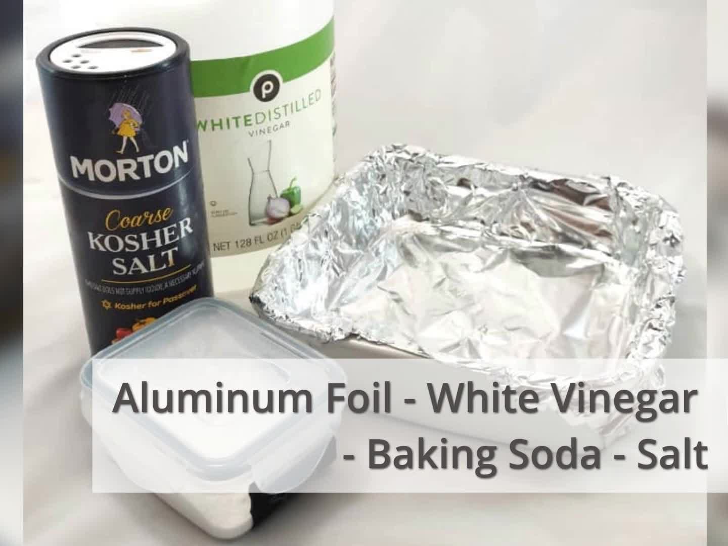 How to clean silver with foil and vinegar on sale