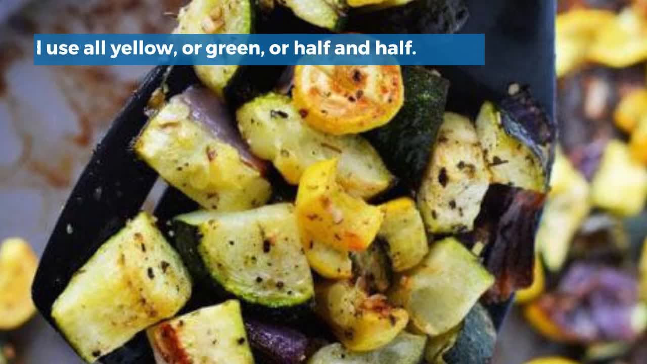 Roasted zucchini and squash