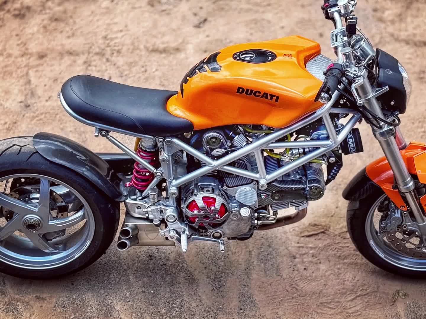 Ducati Multistrada 1000 Cafe Racer Fly By