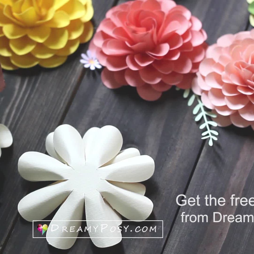 Free Paper Flower Templates For Cricut Home Alqu