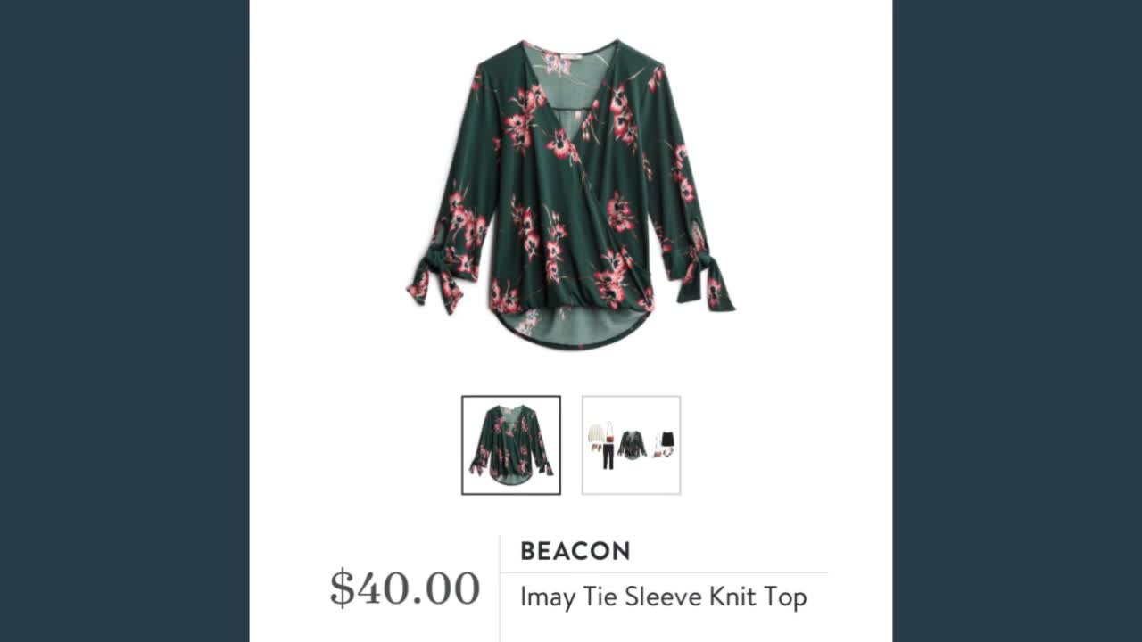 Beacon imay tie sales sleeve knit top