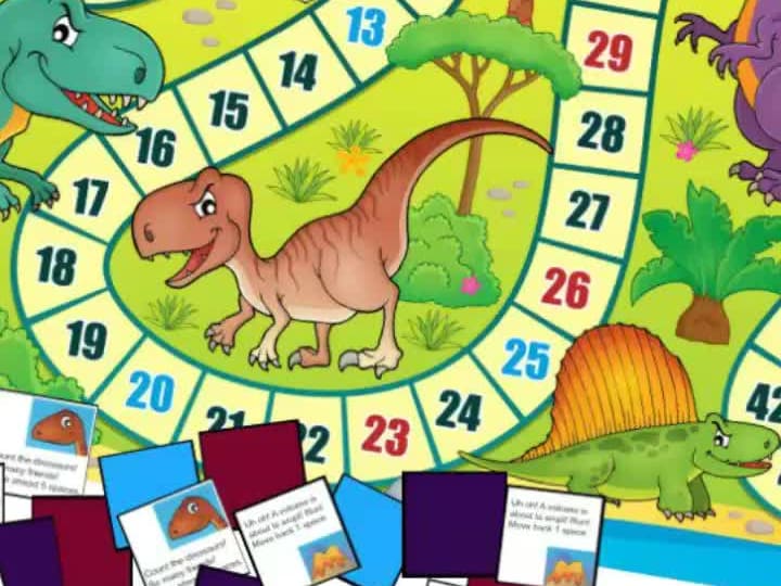 Free Printable Roll the Dinosaur Game - Play Party Plan