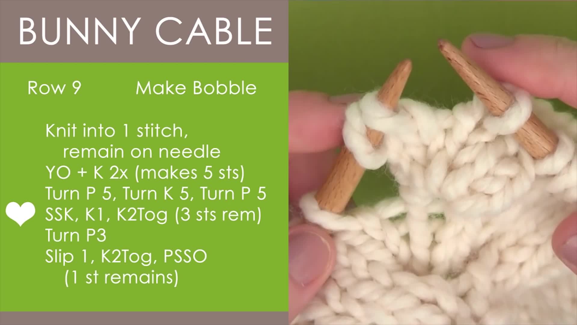 Bunny Cable Knitting Pattern - Studio Knit