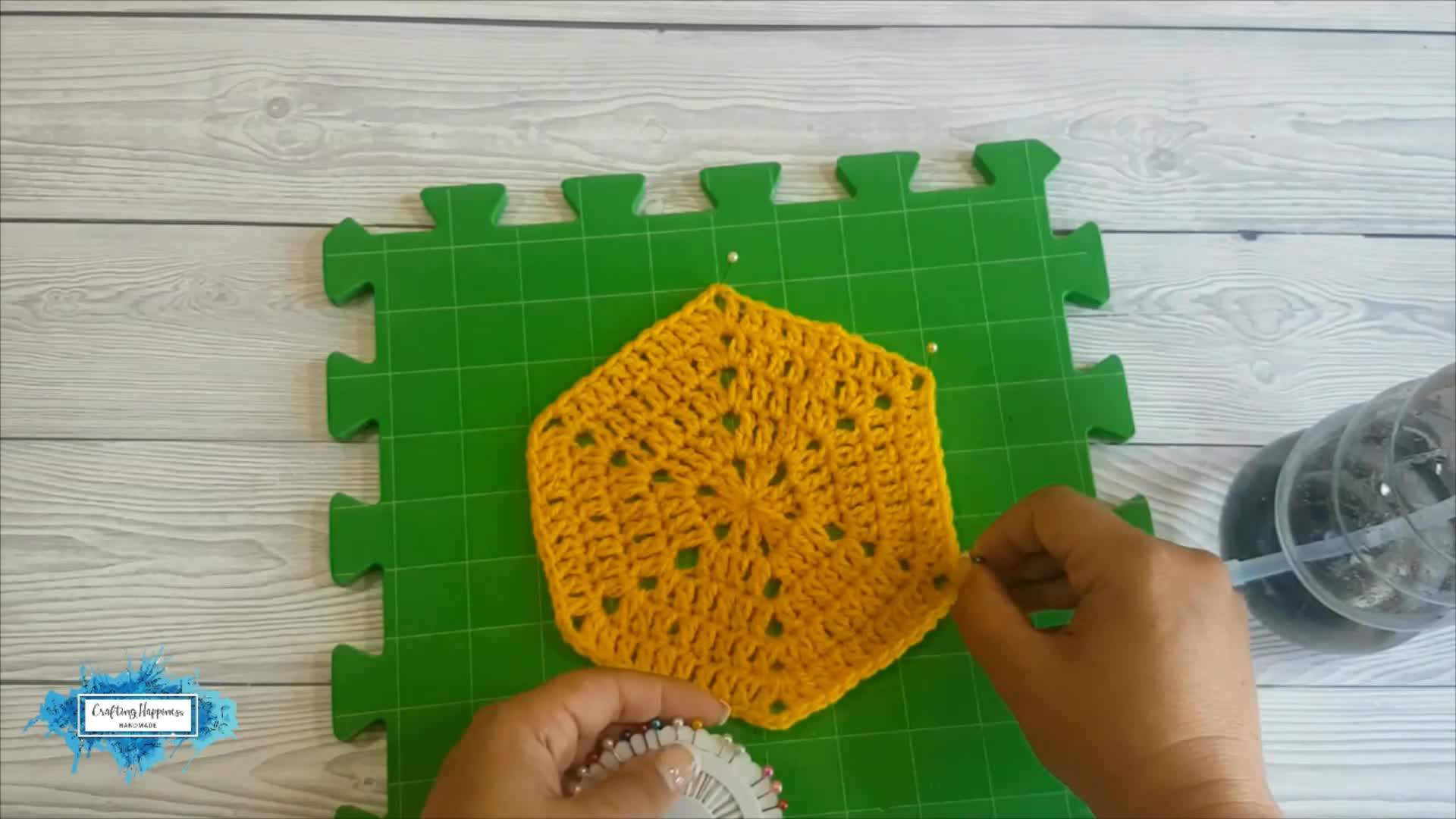 How To Block Crochet - Wet & Steam Blocking Instructions - Crafting  Happiness
