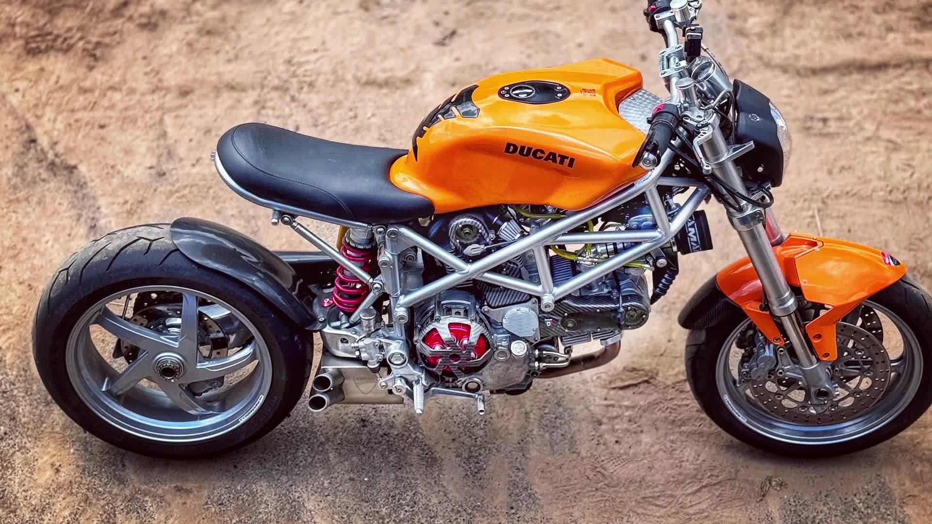 Ducati Multistrada 1000 Cafe Racer Fly By