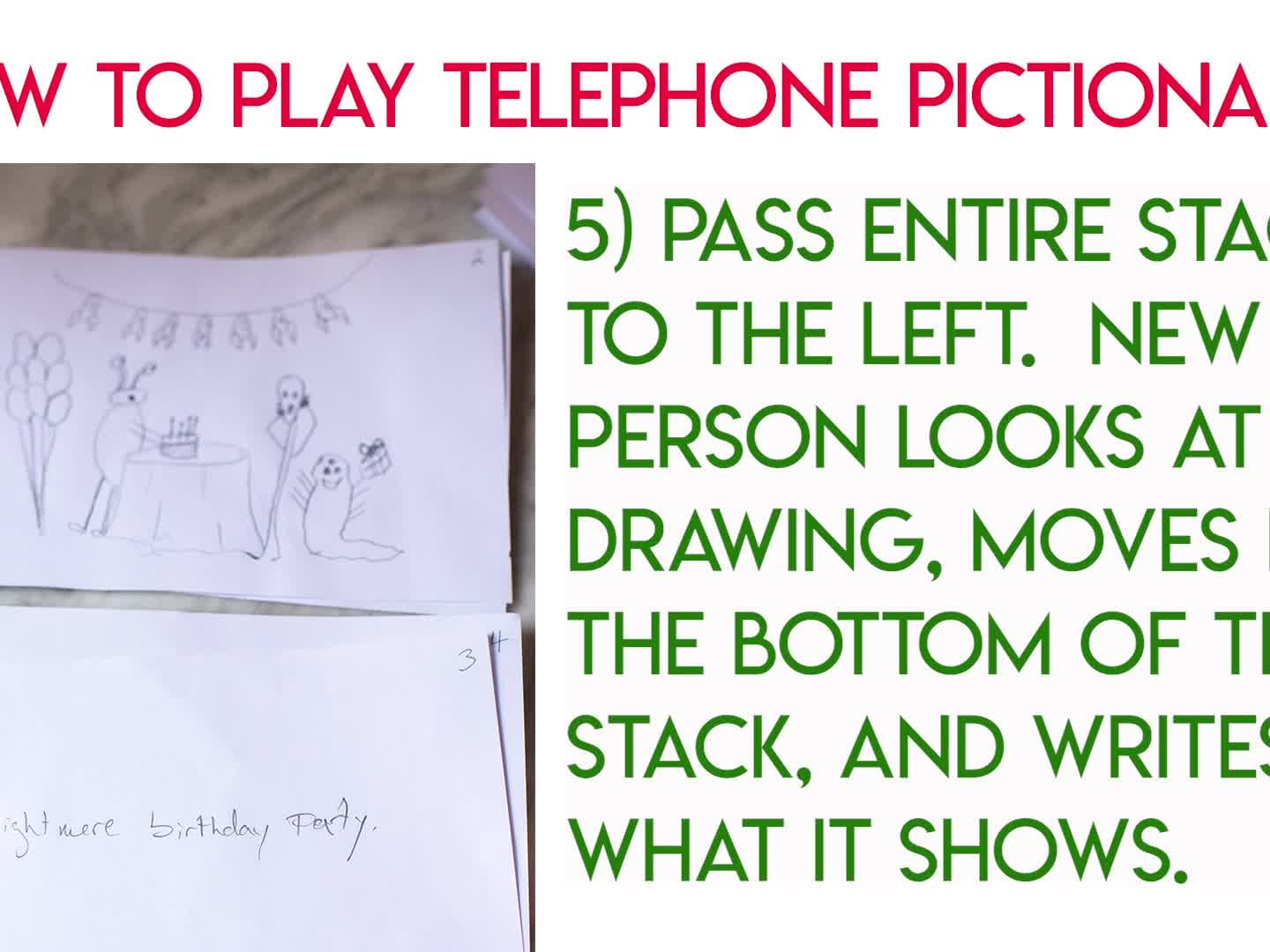 Telephone Pictionary: The BEST party game for Adults and kids! 