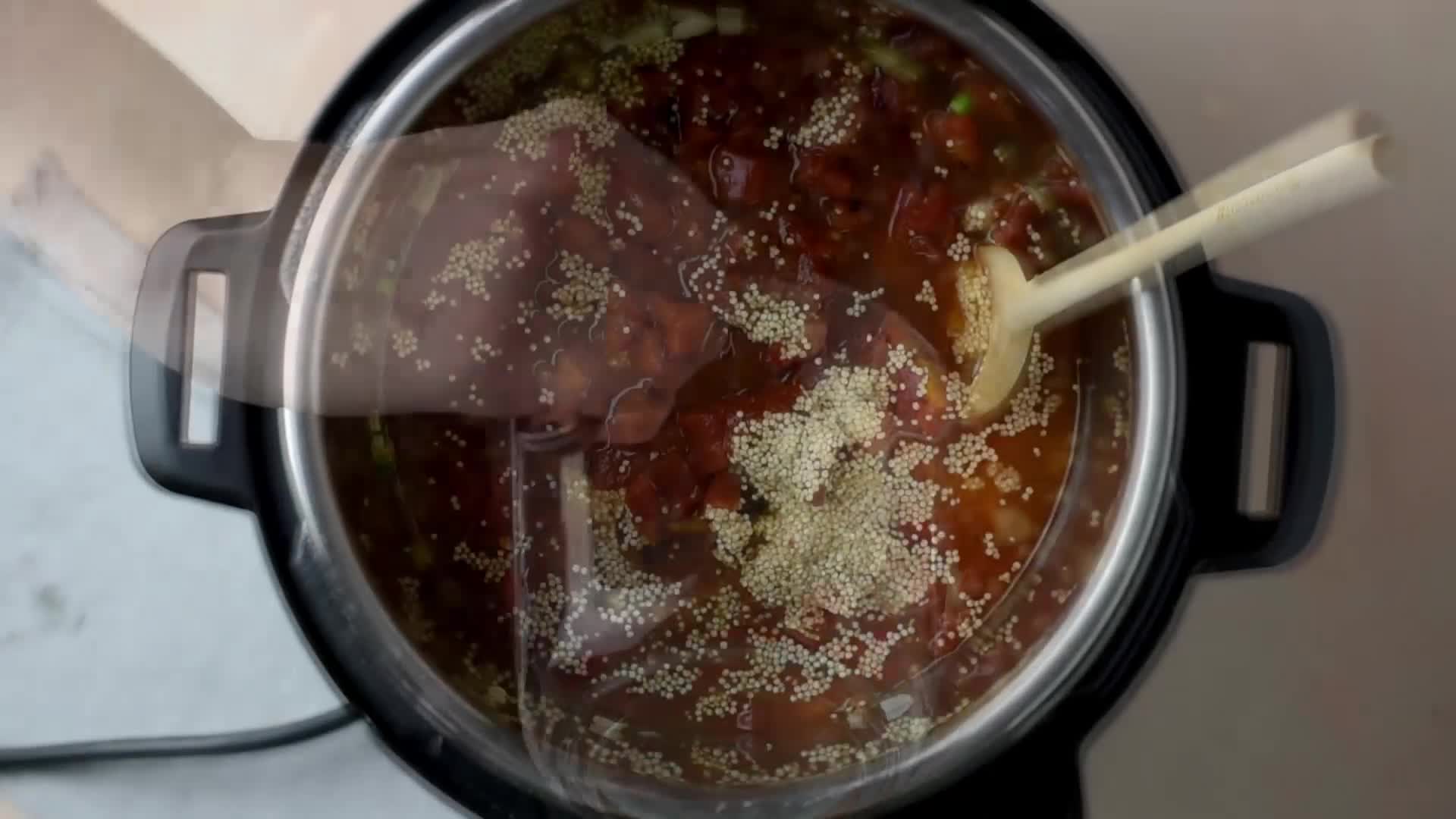 Instant Pot Vegan Chili with Quinoa - A Cozy Kitchen