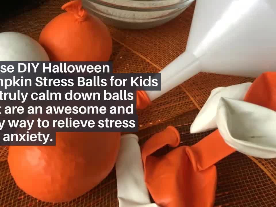 Pumpkin stress discount ball diy