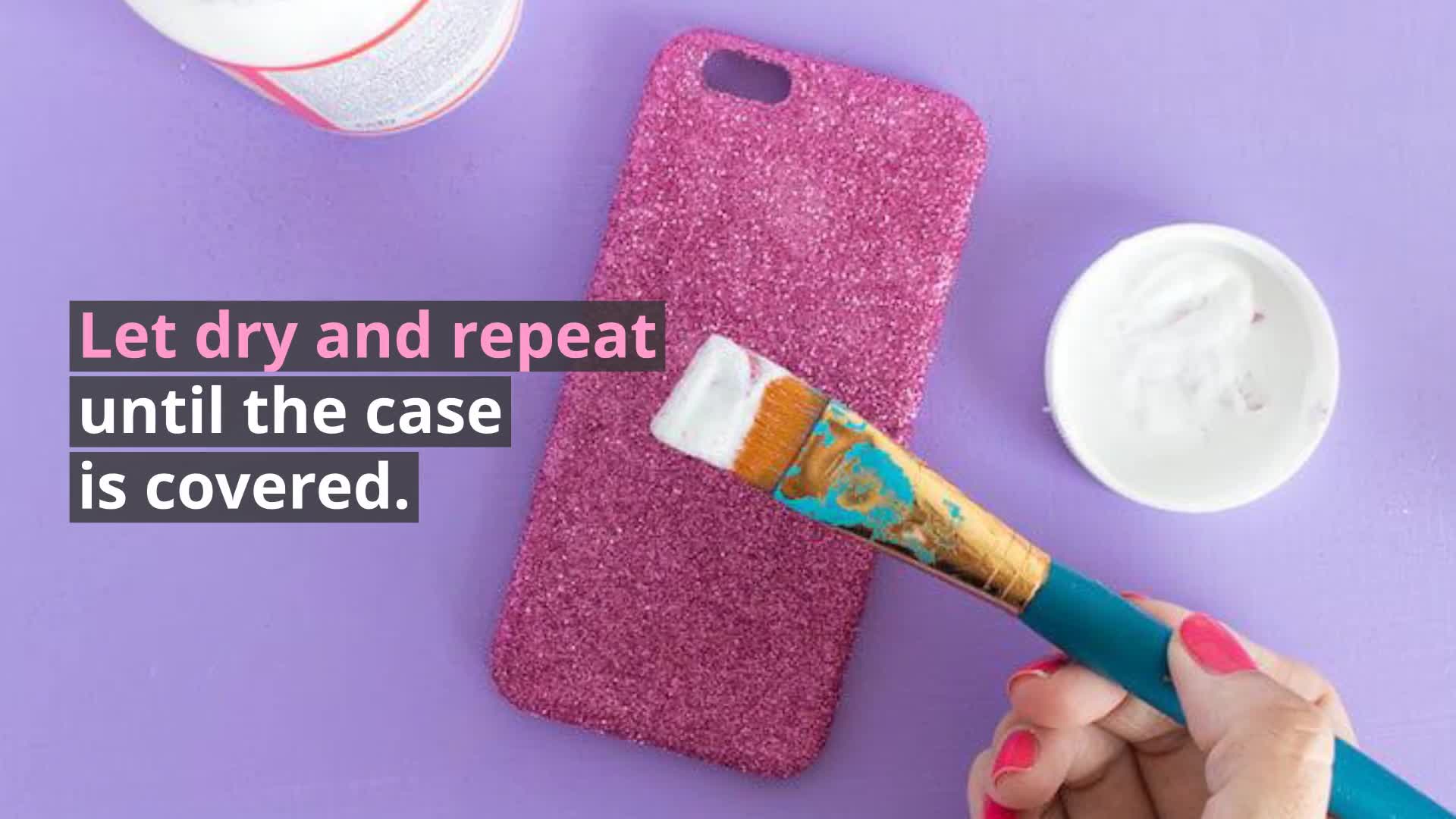 Diy Phone Case With Glitter In Four Easy Steps Mod Podge Rocks